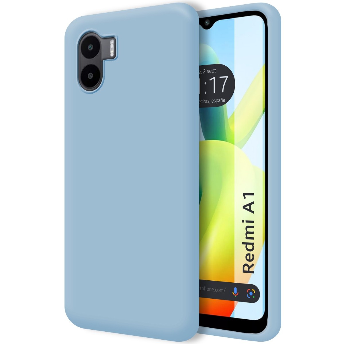 Funda Silicona Líquida Ultra Suave para Xiaomi Redmi A1 color Azul