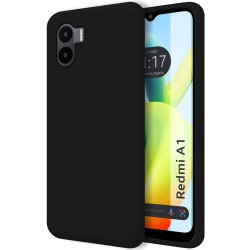 Funda Silicona Líquida Ultra Suave para Xiaomi Redmi A1 color Negra