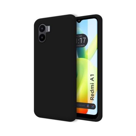 Funda Silicona Líquida Ultra Suave para Xiaomi Redmi A1 color Negra