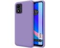 Funda Silicona Líquida Ultra Suave para TCL 305i color Morada