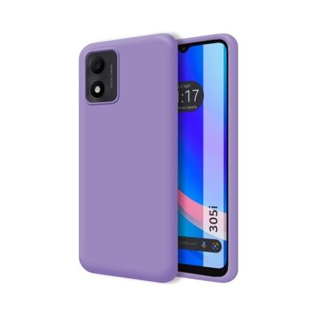 Funda Silicona Líquida Ultra Suave para TCL 305i color Morada