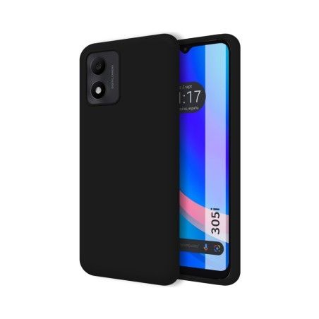 Funda Silicona Líquida Ultra Suave para TCL 305i color Negra