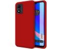 Funda Silicona Líquida Ultra Suave para TCL 305i color Roja
