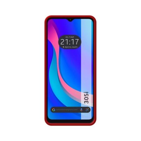 Funda Silicona Líquida Ultra Suave para TCL 305i color Roja