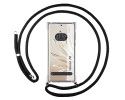 Funda Colgante Transparente para Huawei Honor 70 5G con Cordon Negro