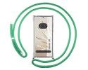 Funda Colgante Transparente para Huawei Honor 70 5G con Cordon Verde Agua