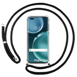 Funda Colgante Transparente para Huawei Honor Magic 4 Pro 5G con Cordon Negro