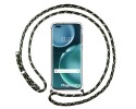 Funda Colgante Transparente para Huawei Honor Magic 4 Pro 5G con Cordon Verde / Dorado