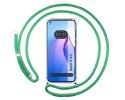Funda Colgante Transparente para Oppo Reno 8 5G con Cordon Verde Agua