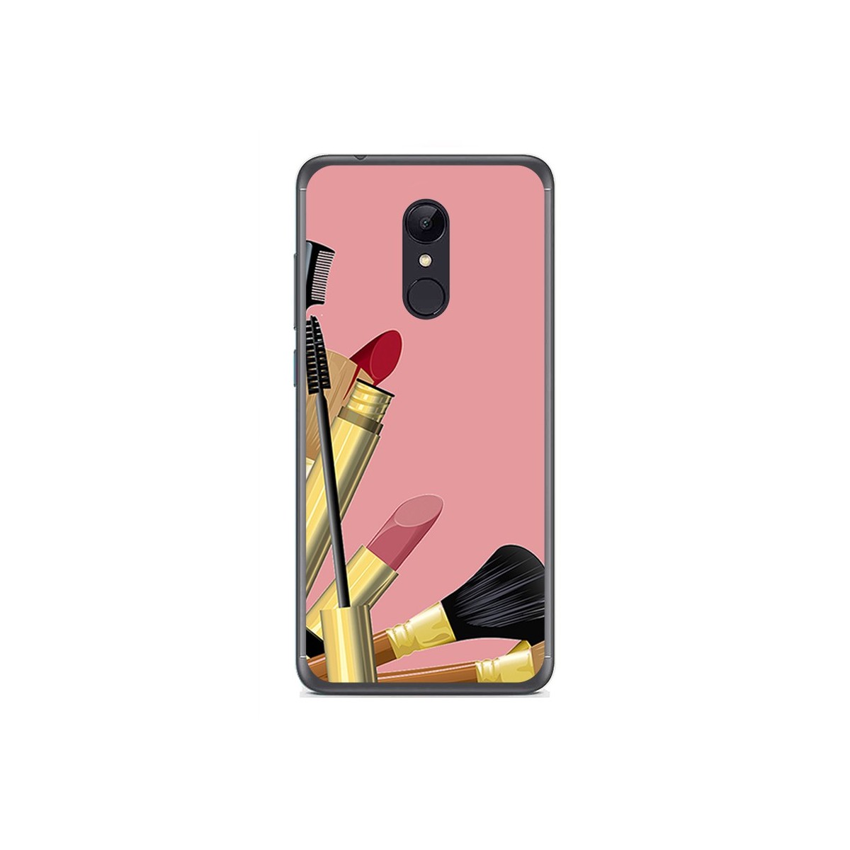 Funda Gel Tpu para Xiaomi Redmi 5 Diseño Brochas Dibujos
