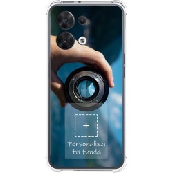 Personaliza tu Funda Silicona AntiGolpes Transparente con tu Fotografía para Oppo Reno 8 5G Dibujo Personalizada