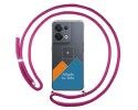 Personaliza tu Funda Colgante Transparente para Oppo Reno 8 5G con Cordon Rosa Fucsia Dibujo Personalizada