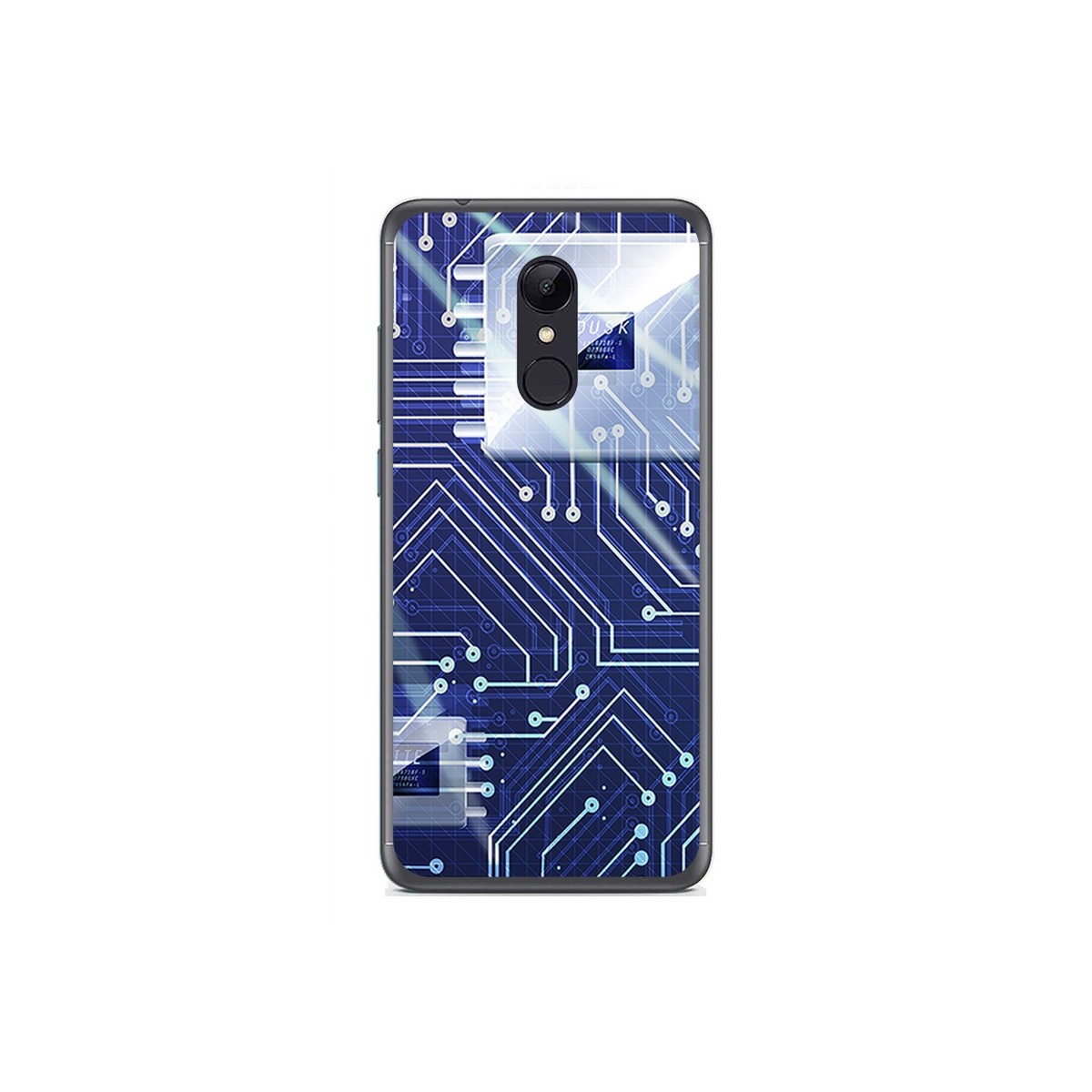 Funda Gel Tpu para Xiaomi Redmi 5 Diseño Circuito Dibujos