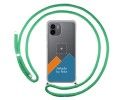 Personaliza tu Funda Colgante Transparente para Xiaomi Redmi A1 con Cordon Verde Agua Dibujo Personalizada
