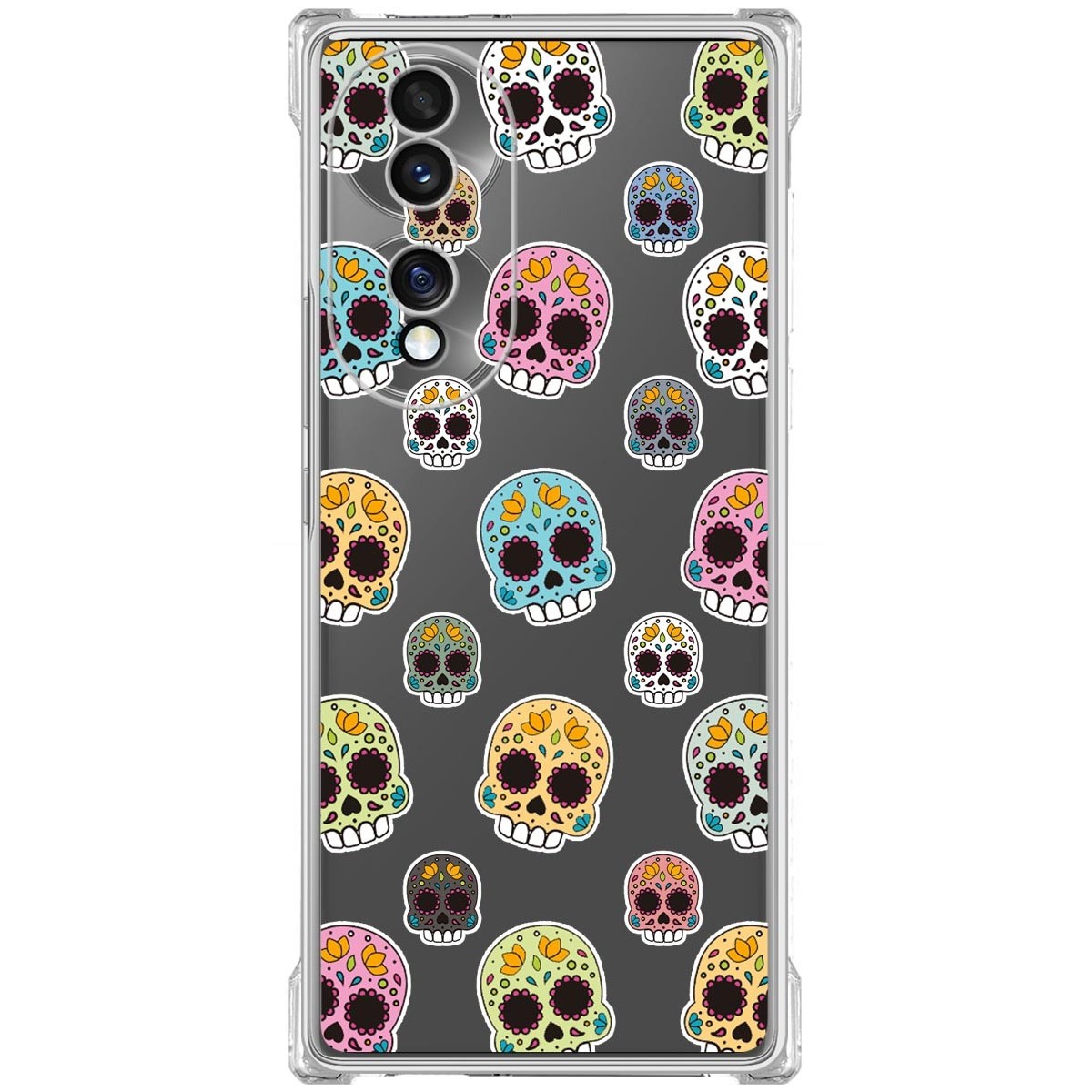 Funda Silicona Antigolpes para Huawei Honor 70 5G diseño Catrina Dibujos