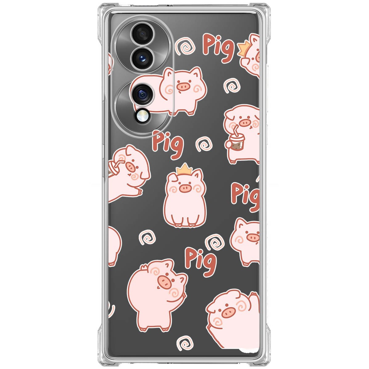 Funda Silicona Antigolpes para Huawei Honor 70 5G diseño Cerdos Dibujos
