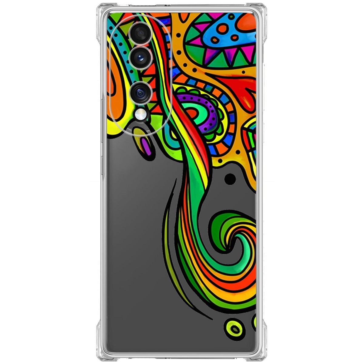 Funda Silicona Antigolpes para Huawei Honor 70 5G diseño Colores Dibujos