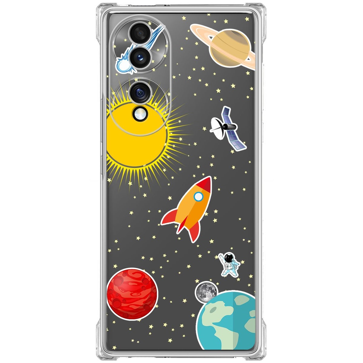 Funda Silicona Antigolpes para Huawei Honor 70 5G diseño Espacio Dibujos