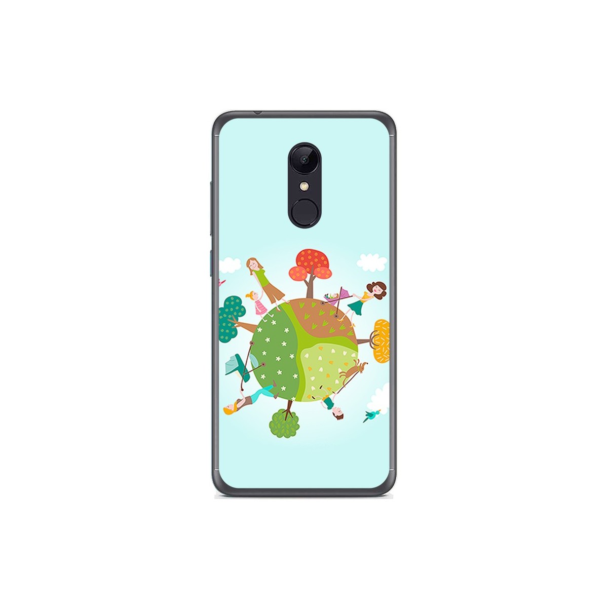 Funda Gel Tpu para Xiaomi Redmi 5 Diseño Familia Dibujos