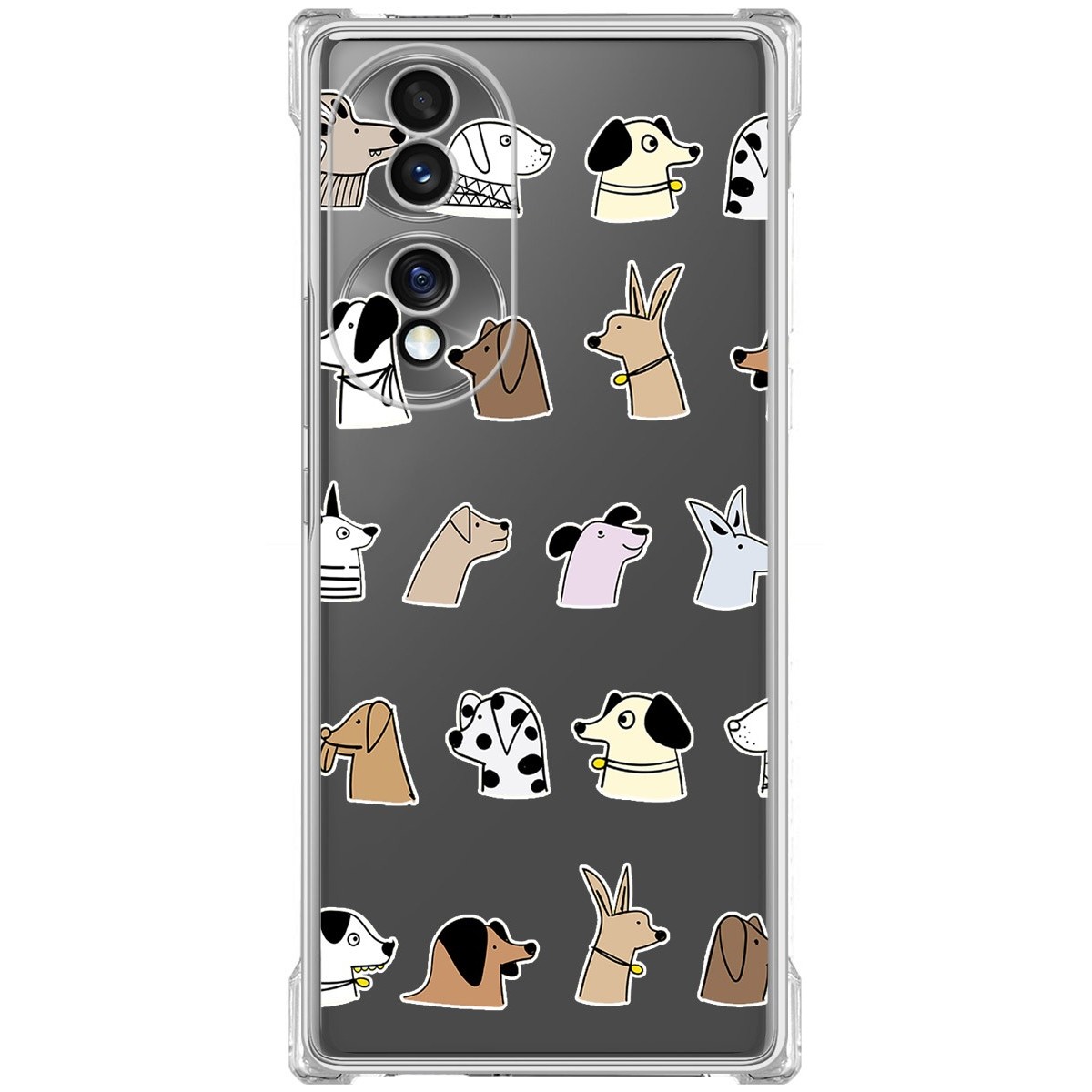 Funda Silicona Antigolpes para Huawei Honor 70 5G diseño Perros Dibujos