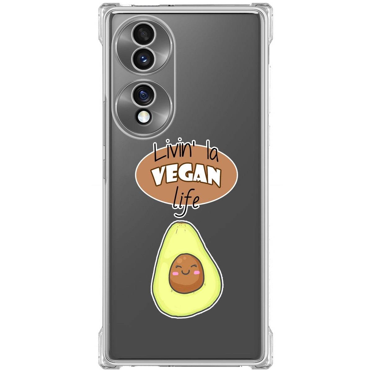 Funda Silicona Antigolpes para Huawei Honor 70 5G diseño Vegan Life Dibujos