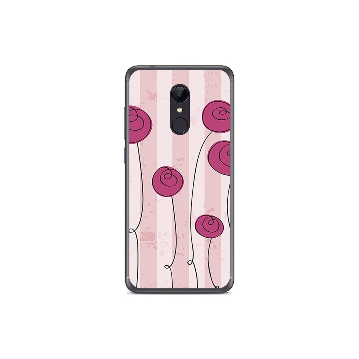 Funda Gel Tpu para Xiaomi Redmi 5 Diseño Flores Vintage Dibujos