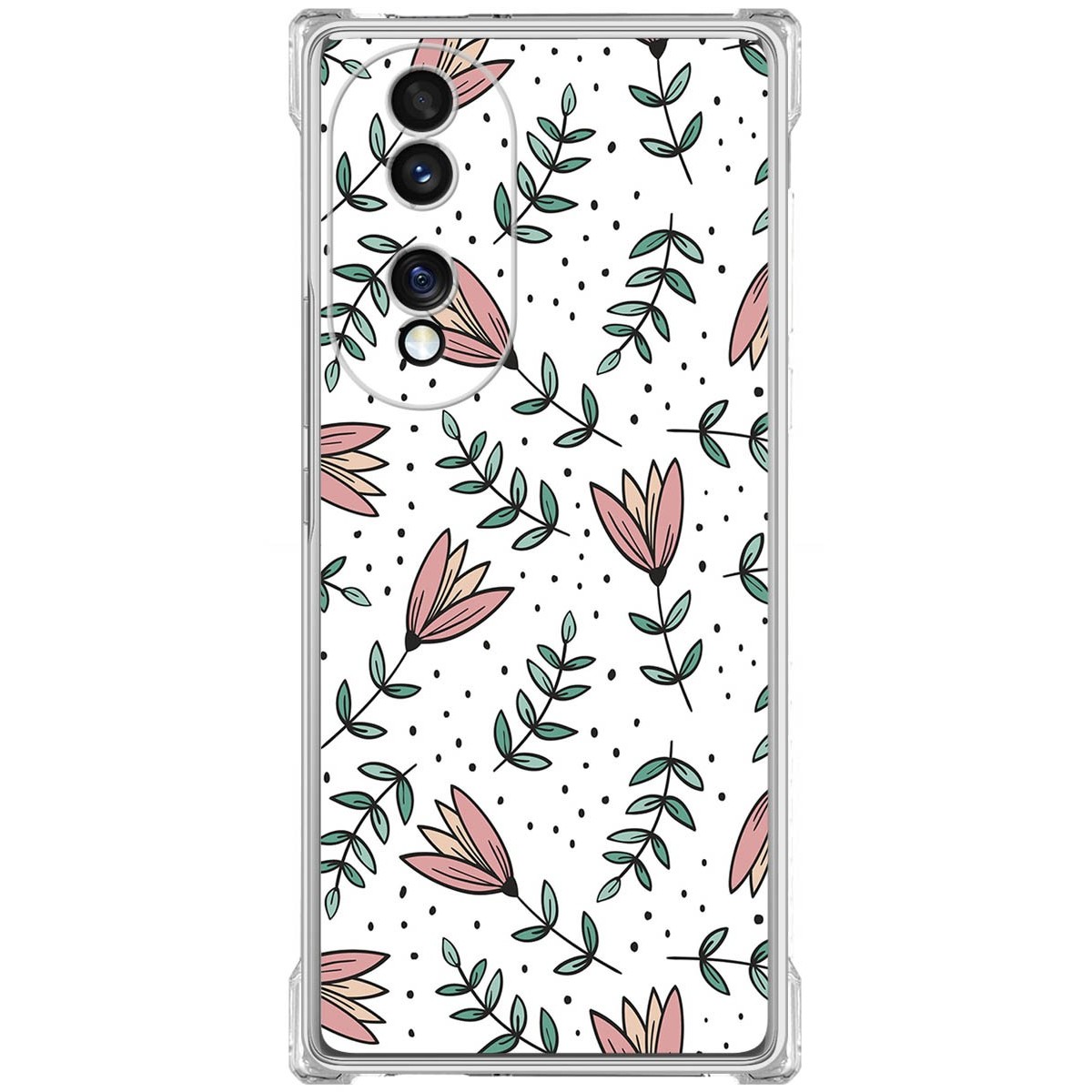 Funda Silicona Antigolpes para Huawei Honor 70 5G diseño Flores 01 Dibujos