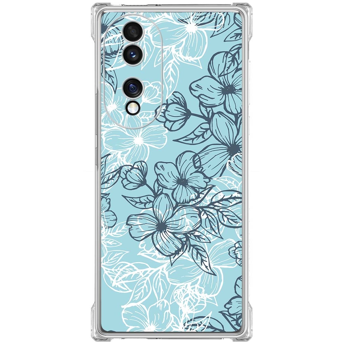 Funda Silicona Antigolpes para Huawei Honor 70 5G diseño Flores 03 Dibujos