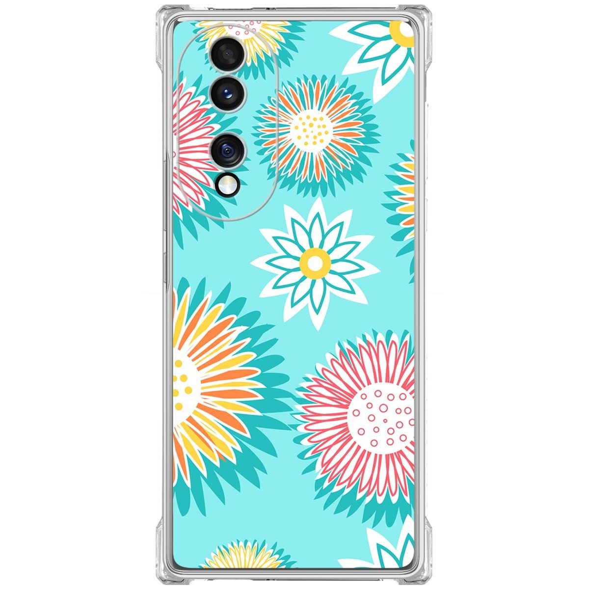 Funda Silicona Antigolpes para Huawei Honor 70 5G diseño Flores 05 Dibujos