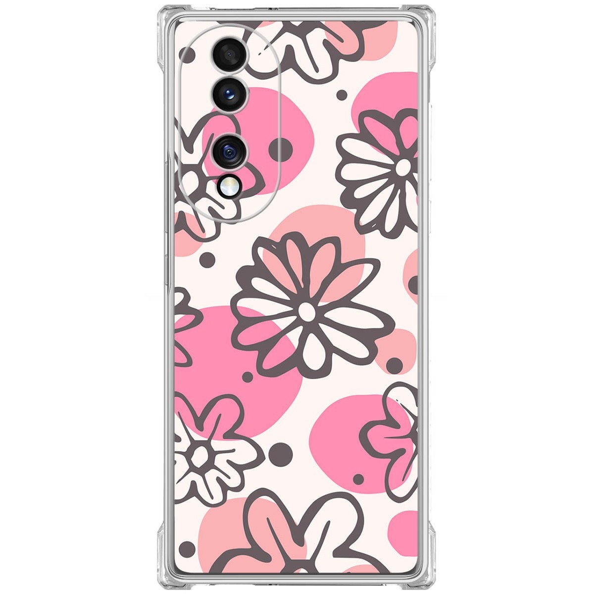 Funda Silicona Antigolpes para Huawei Honor 70 5G diseño Flores 09 Dibujos