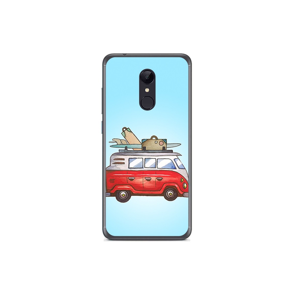 Funda Gel Tpu para Xiaomi Redmi 5 Diseño Furgoneta Dibujos
