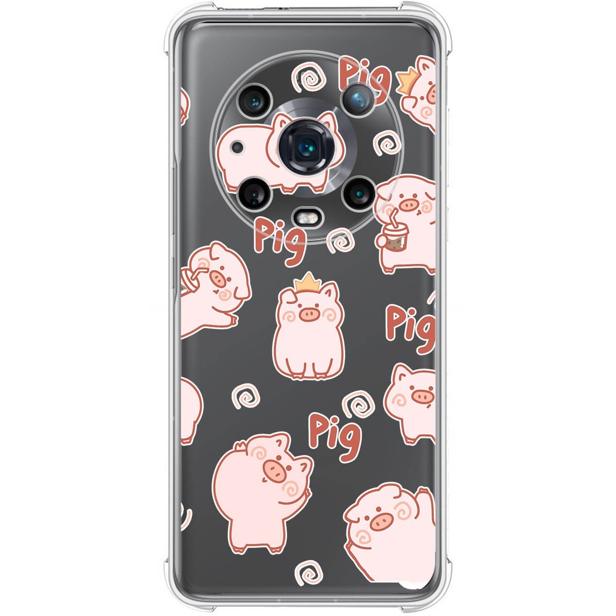 Funda Silicona Antigolpes para Huawei Honor Magic 4 Pro 5G diseño Cerdos Dibujos