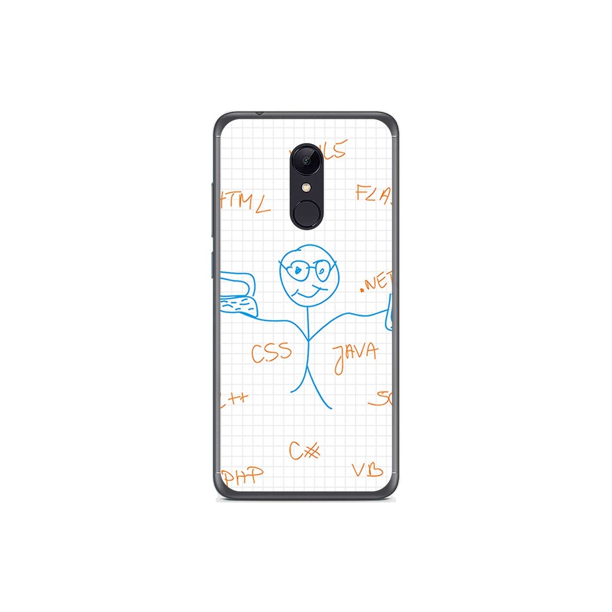 Funda Gel Tpu para Xiaomi Redmi 5 Diseño Informatico Dibujos