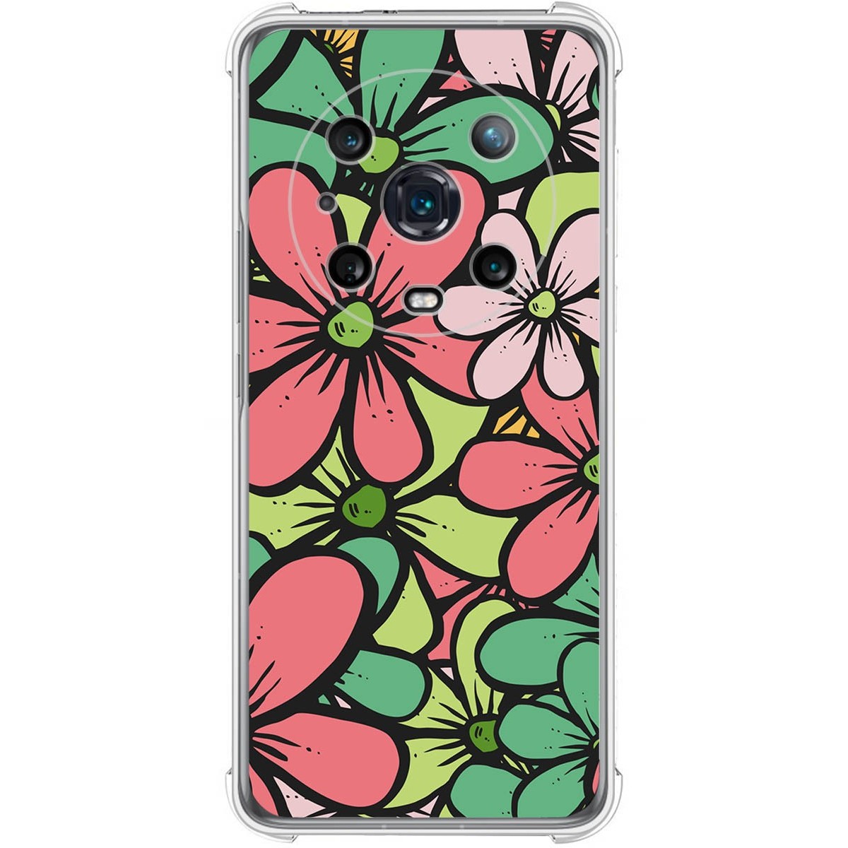 Funda Silicona Antigolpes para Huawei Honor Magic 4 Pro 5G diseño Flores 02 Dibujos