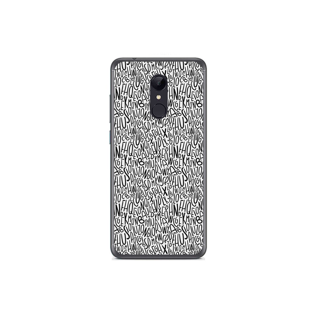 Funda Gel Tpu para Xiaomi Redmi 5 Diseño Letras Dibujos