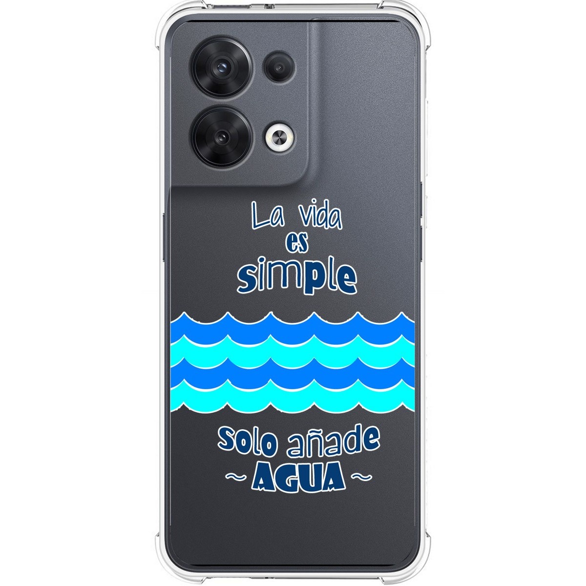 Funda Silicona Antigolpes para Oppo Reno 8 5G diseño Agua Dibujos