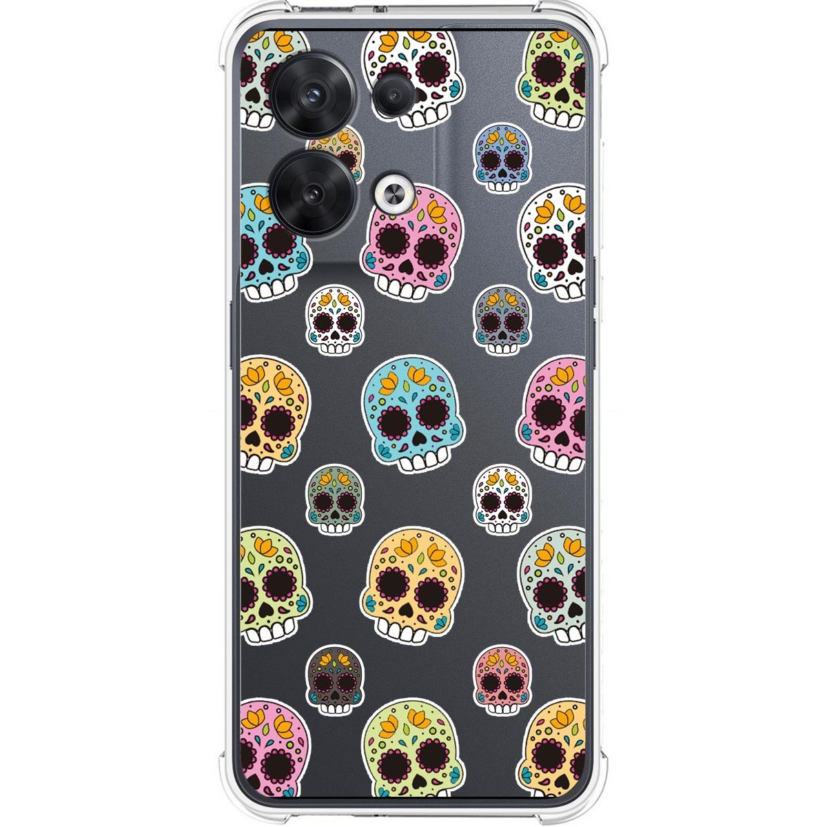 Funda Silicona Antigolpes para Oppo Reno 8 5G diseño Catrina Dibujos