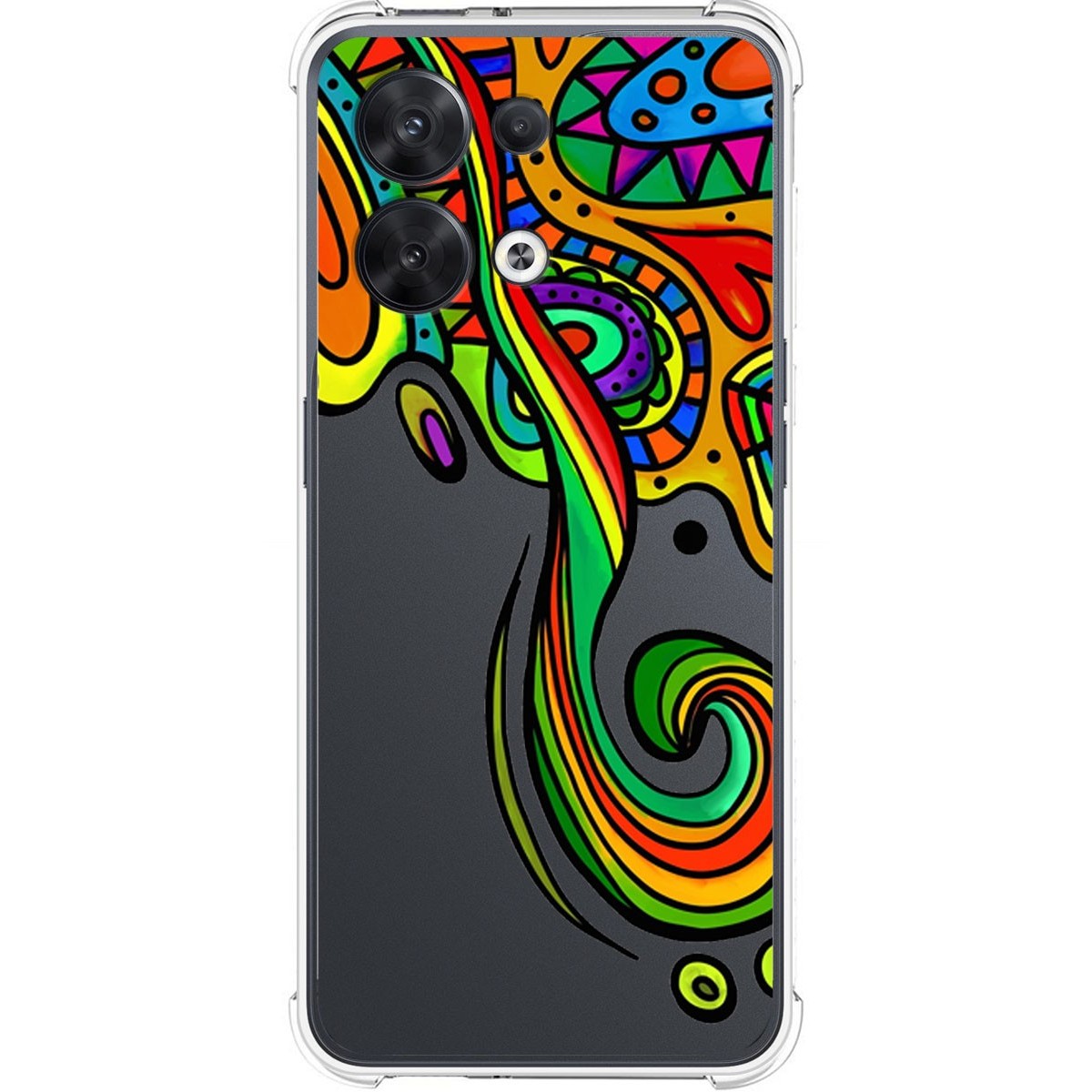 Funda Silicona Antigolpes para Oppo Reno 8 5G diseño Colores Dibujos