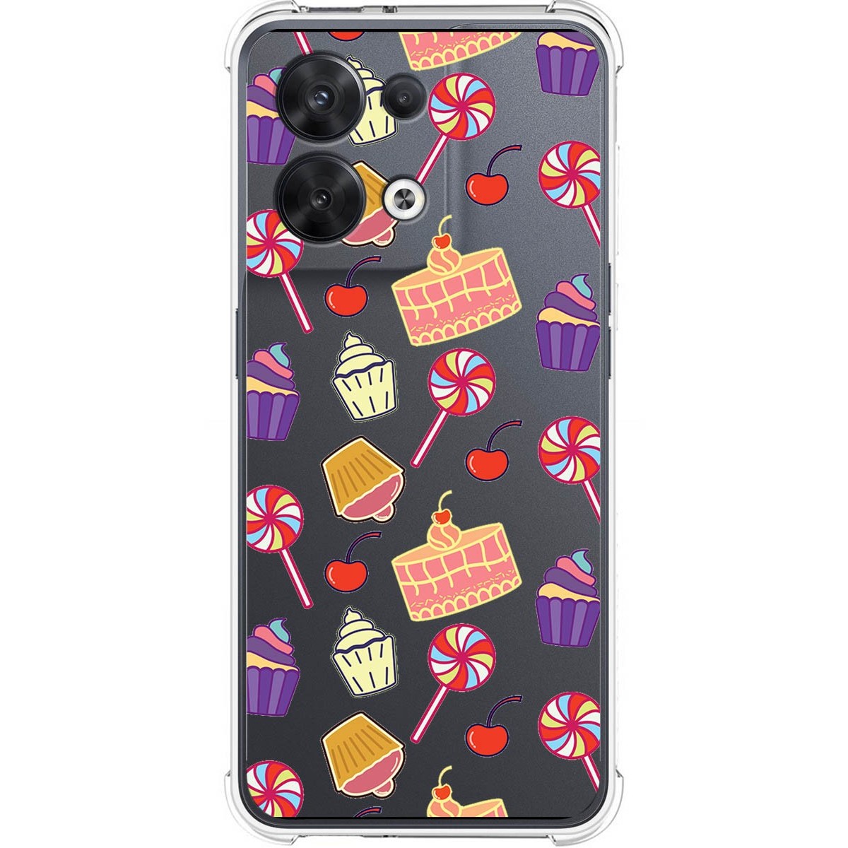 Funda Silicona Antigolpes para Oppo Reno 8 5G diseño Dulces 01 Dibujos