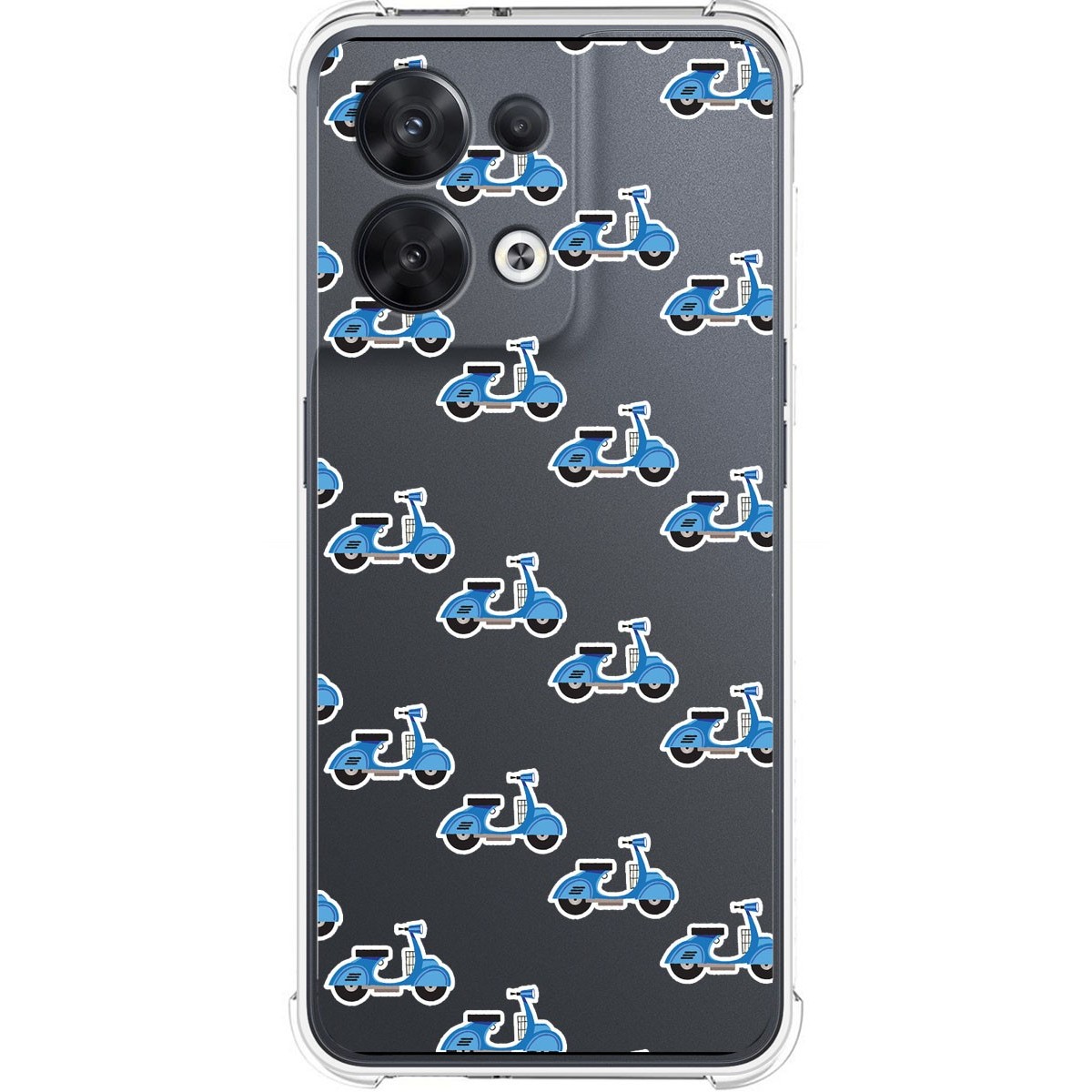Funda Silicona Antigolpes para Oppo Reno 8 5G diseño Scooter Dibujos