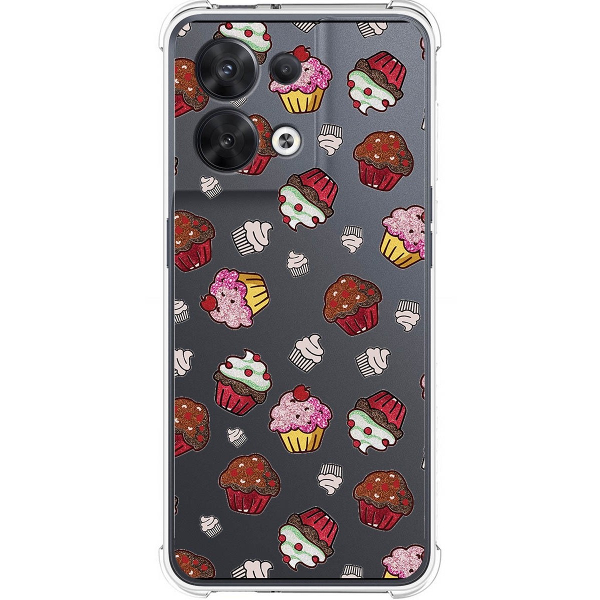 Funda Silicona Antigolpes para Oppo Reno 8 5G diseño Muffins Dibujos
