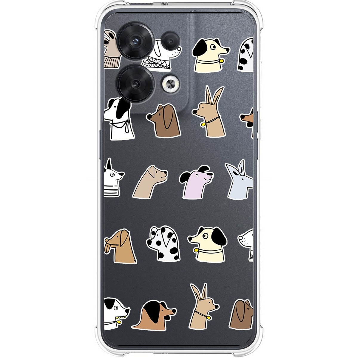 Funda Silicona Antigolpes para Oppo Reno 8 5G diseño Perros Dibujos