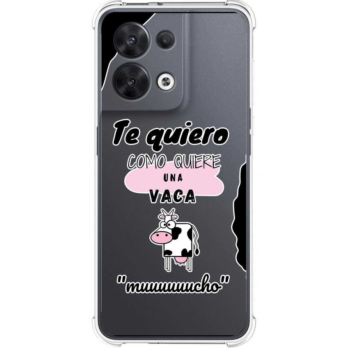 Funda Silicona Antigolpes para Oppo Reno 8 5G diseño Vaca Dibujos