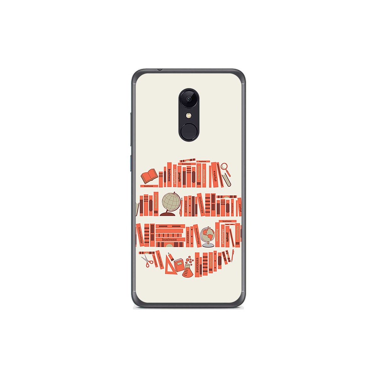 Funda Gel Tpu para Xiaomi Redmi 5 Diseño Mundo Libro Dibujos