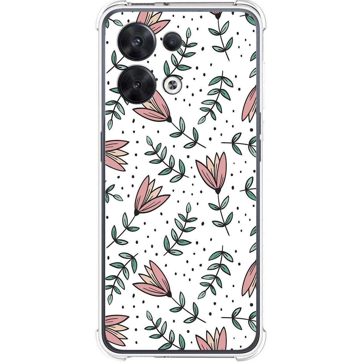 Funda Silicona Antigolpes para Oppo Reno 8 5G diseño Flores 01 Dibujos