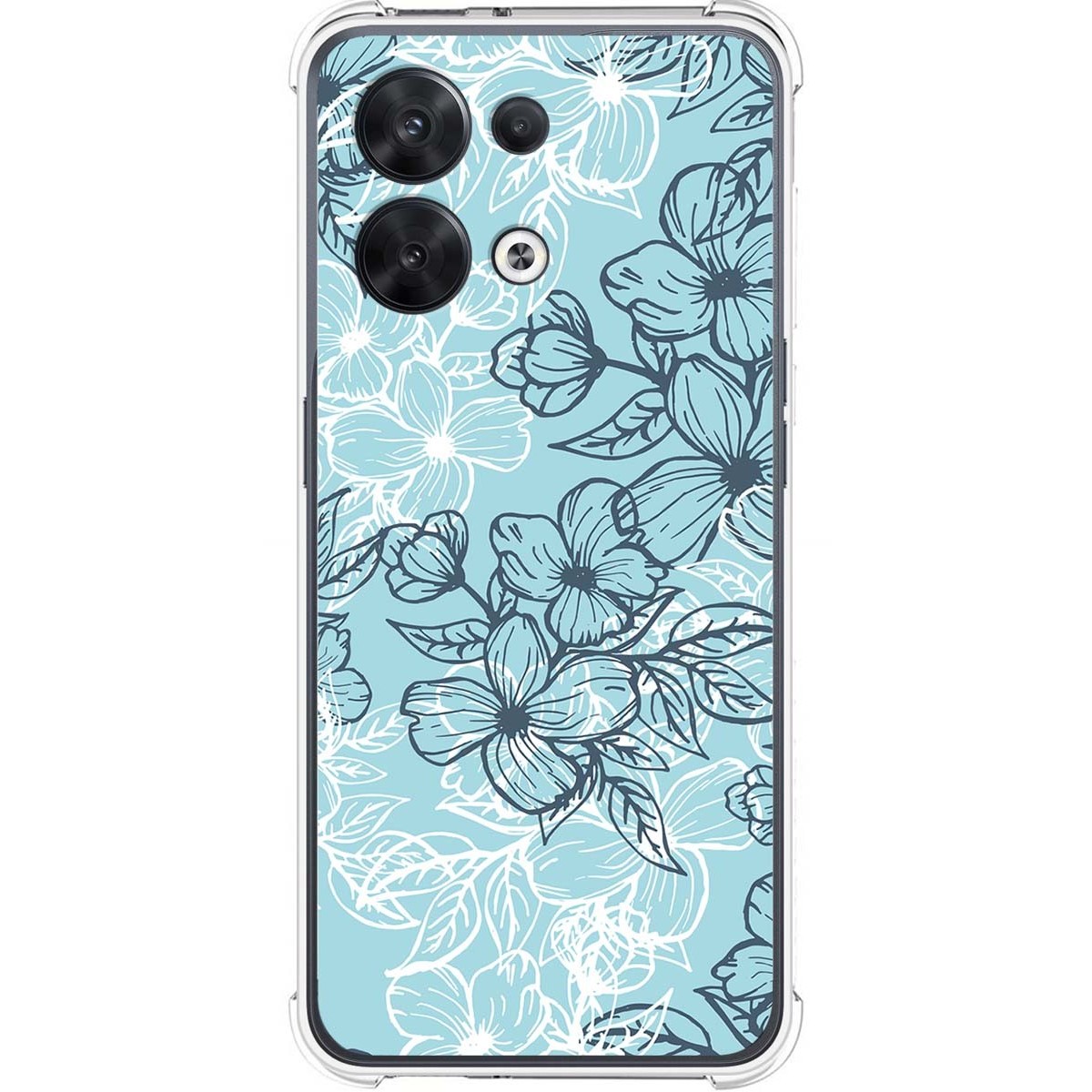 Funda Silicona Antigolpes para Oppo Reno 8 5G diseño Flores 03 Dibujos