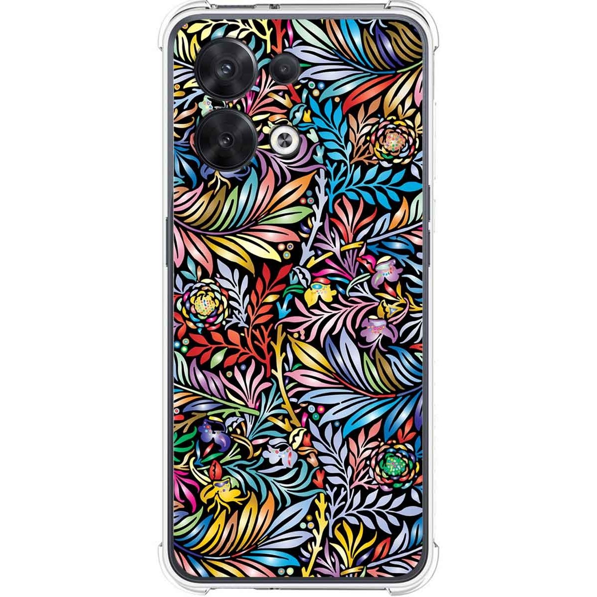 Funda Silicona Antigolpes para Oppo Reno 8 5G diseño Flores 04 Dibujos