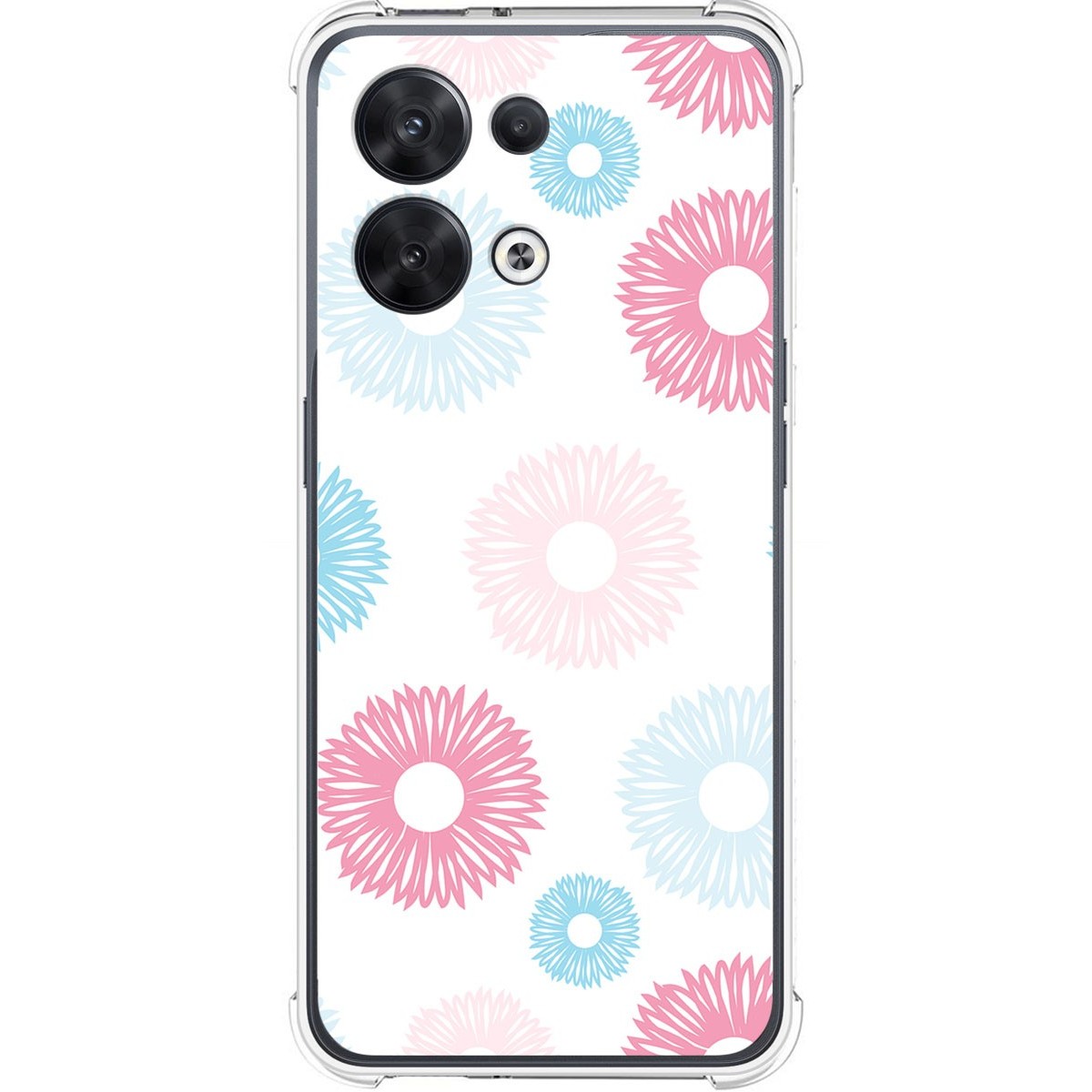 Funda Silicona Antigolpes para Oppo Reno 8 5G diseño Flores 06 Dibujos