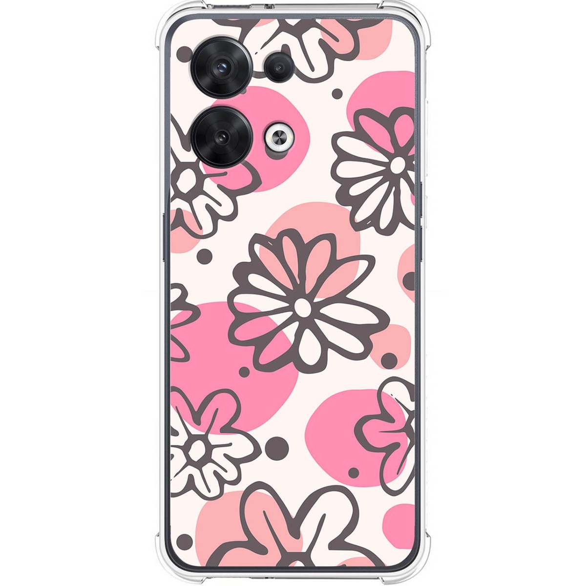 Funda Silicona Antigolpes para Oppo Reno 8 5G diseño Flores 09 Dibujos