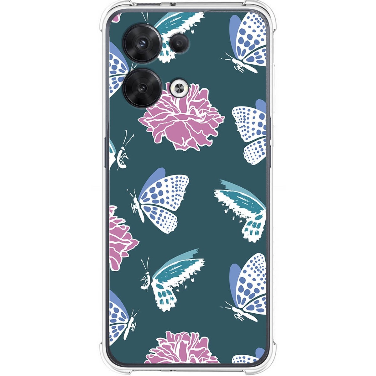 Funda Silicona Antigolpes para Oppo Reno 8 5G diseño Flores 10 Dibujos